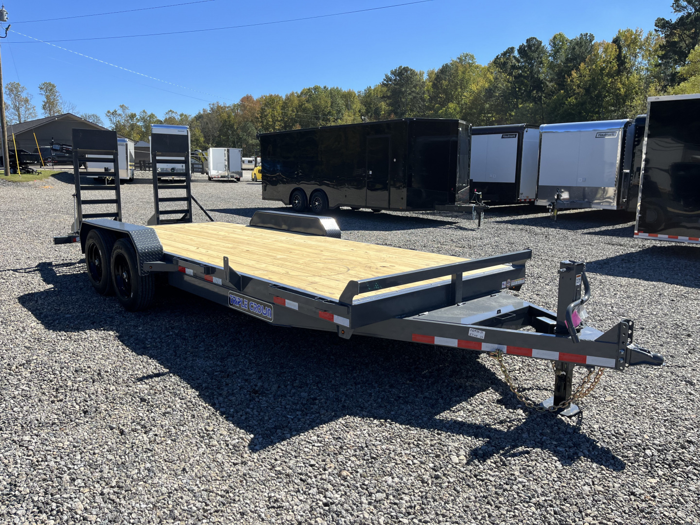 New 2026 Triple Crown Trailers 7X20 Equipment Trailer, - Swing Ramps, Beavertail, 16K GVWR