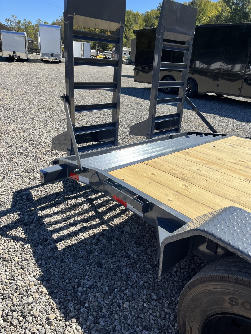 New 2026 Triple Crown Trailers 7X20 Equipment Trailer, - Swing Ramps, Beavertail, 16K GVWR