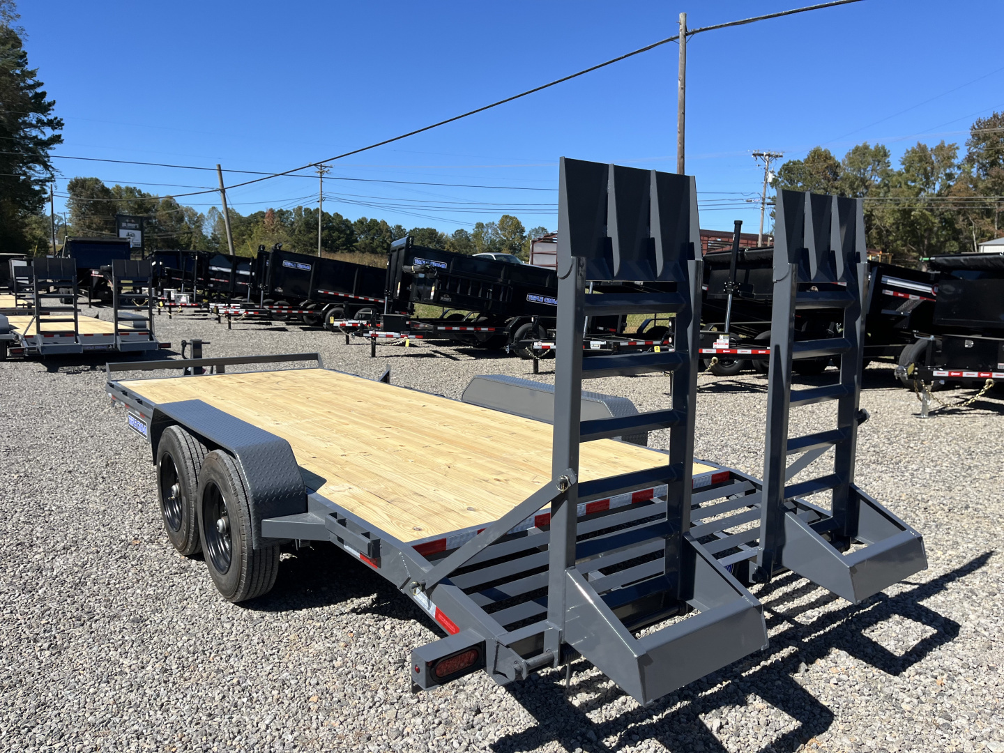 New 2026 Triple Crown Trailers 7X20 Equipment Trailer, - Swing Ramps, Beavertail, 16K GVWR