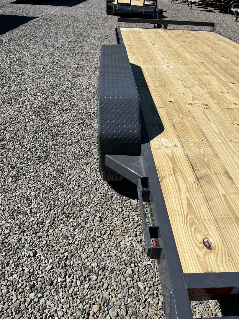 New 2026 Triple Crown Trailers 7X20 Equipment Trailer, - Swing Ramps, Beavertail, 16K GVWR