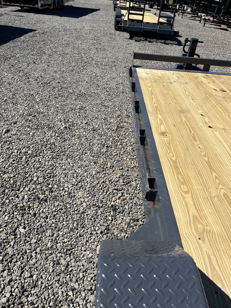 New 2026 Triple Crown Trailers 7X20 Equipment Trailer, - Swing Ramps, Beavertail, 16K GVWR