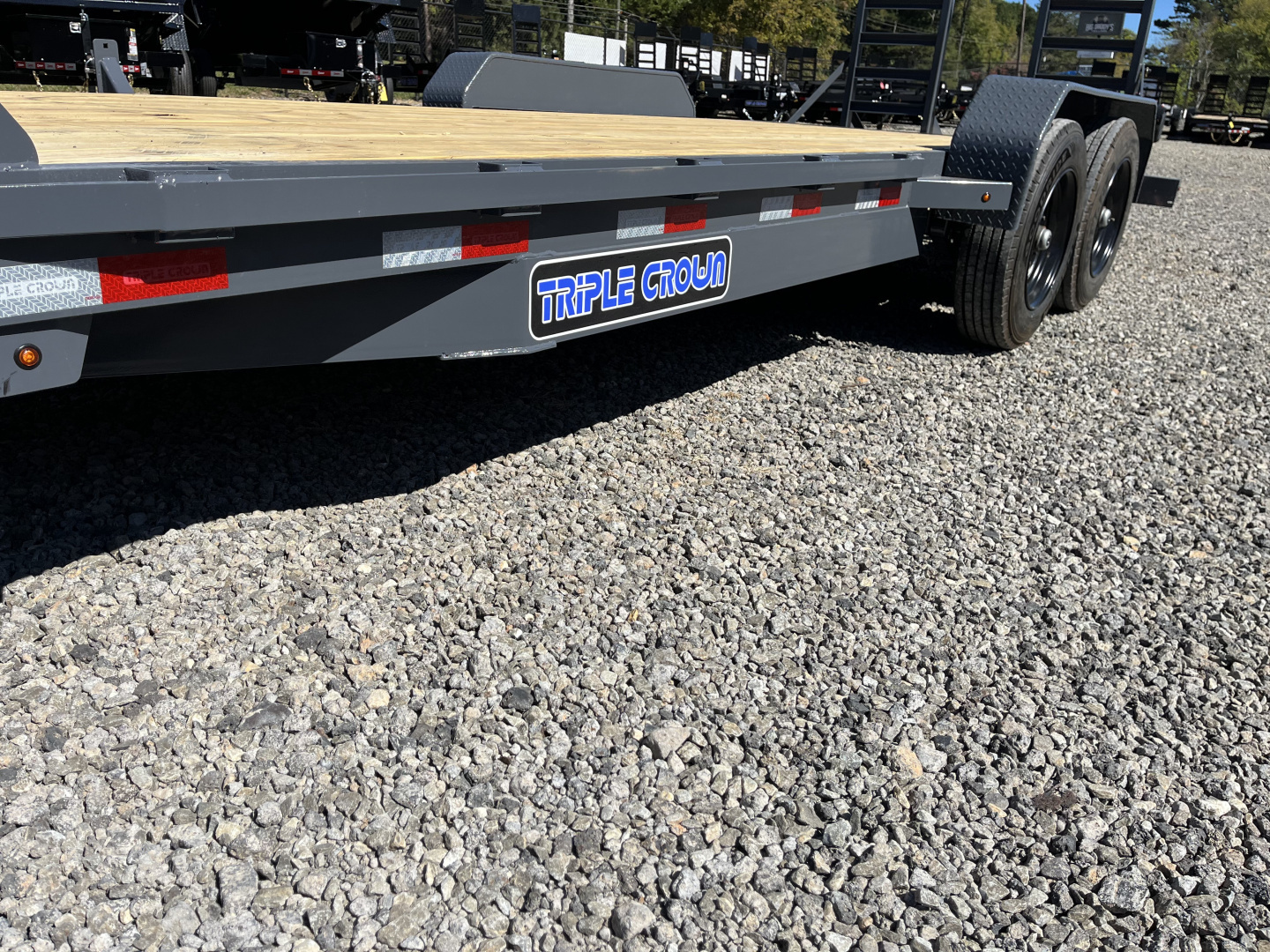 New 2026 Triple Crown Trailers 7X20 Equipment Trailer, - Swing Ramps, Beavertail, 16K GVWR