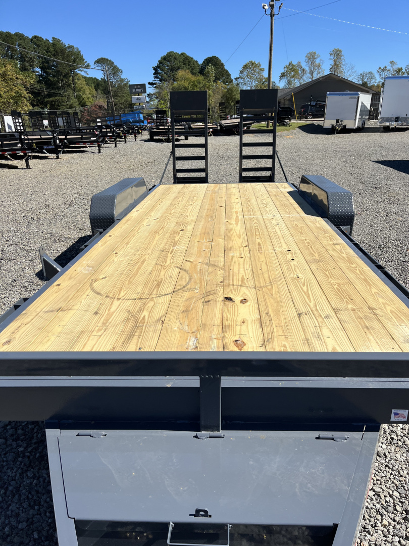 New 2026 Triple Crown Trailers 7X20 Equipment Trailer, - Swing Ramps, Beavertail, 16K GVWR