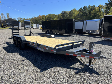 New 2026 Triple Crown Trailers 7X20 Equipment Trailer, - Swing Ramps, Beavertail, 16K GVWR