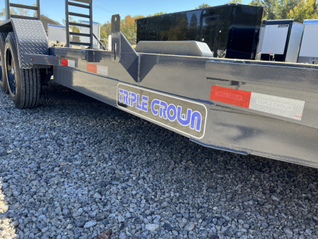 New 2026 Triple Crown Trailers 7X20 Equipment Trailer, - Swing Ramps, Beavertail, 16K GVWR