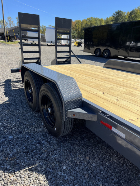 New 2026 Triple Crown Trailers 7X20 Equipment Trailer, - Swing Ramps, Beavertail, 16K GVWR