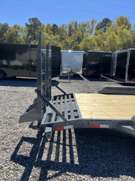 New 2026 Triple Crown Trailers 7X20 Equipment Trailer, - Swing Ramps, Beavertail, 16K GVWR