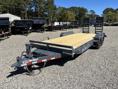 New 2026 Triple Crown Trailers 7X20 Equipment Trailer, - Swing Ramps, Beavertail, 16K GVWR