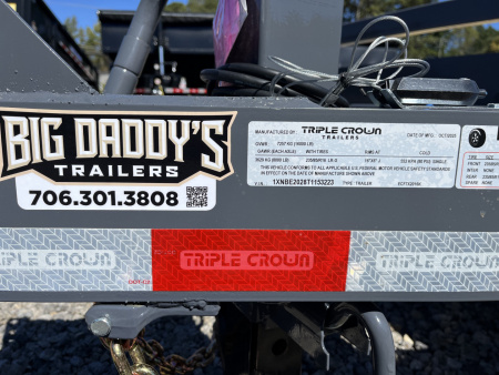 New 2026 Triple Crown Trailers 7X20 Equipment Trailer, - Swing Ramps, Beavertail, 16K GVWR