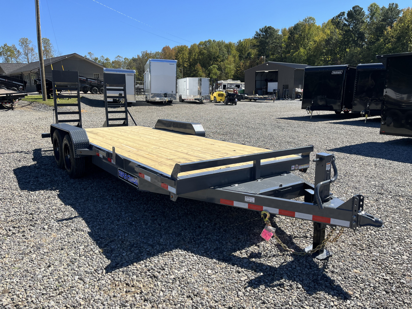 New 2026 Triple Crown Trailers 7X20 Equipment Trailer, - Swing Ramps, Beavertail, 16K GVWR