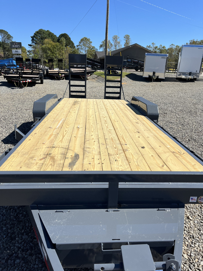 New 2026 Triple Crown Trailers 7X20 Equipment Trailer, - Swing Ramps, Beavertail, 16K GVWR