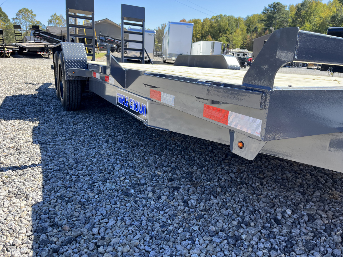New 2026 Triple Crown Trailers 7X20 Equipment Trailer, - Swing Ramps, Beavertail, 16K GVWR