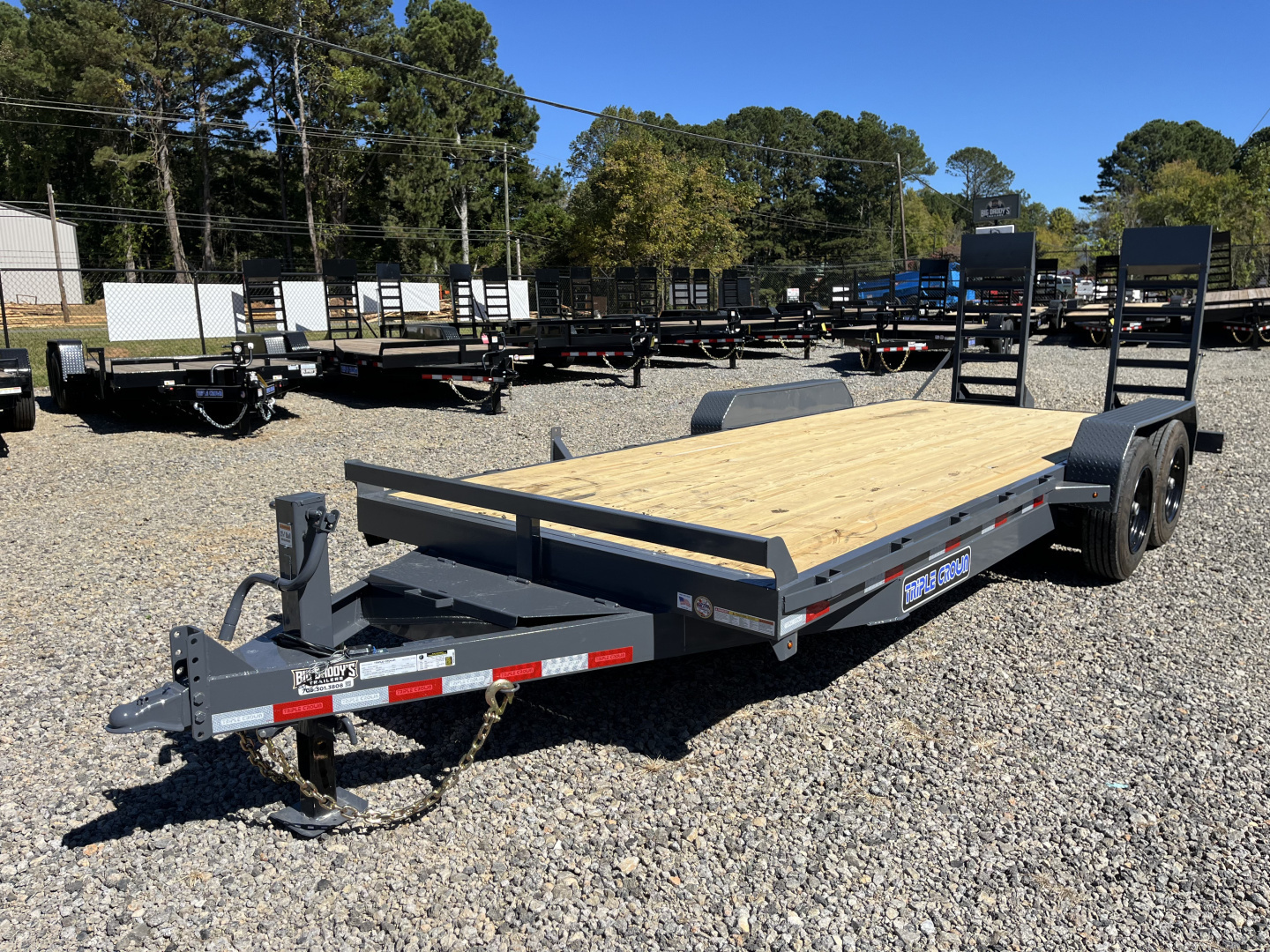 New 2026 Triple Crown Trailers 7X20 Equipment Trailer, - Swing Ramps, Beavertail, 16K GVWR