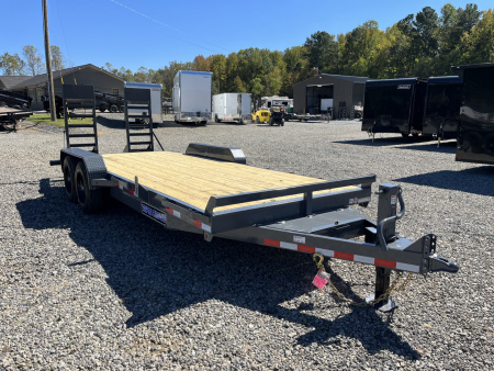 New 2026 Triple Crown Trailers 7X20 Equipment Trailer, - Swing Ramps, Beavertail, 16K GVWR