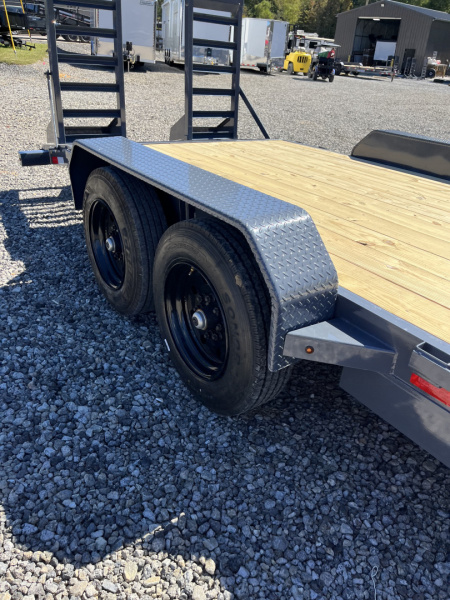 New 2026 Triple Crown Trailers 7X20 Equipment Trailer, - Swing Ramps, Beavertail, 16K GVWR