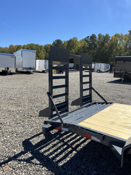 New 2026 Triple Crown Trailers 7X20 Equipment Trailer, - Swing Ramps, Beavertail, 16K GVWR