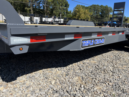 New 2026 Triple Crown Trailers 7X20 Equipment Trailer, - Swing Ramps, Beavertail, 16K GVWR