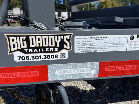 New 2026 Triple Crown Trailers 7X20 Equipment Trailer, - Swing Ramps, Beavertail, 16K GVWR