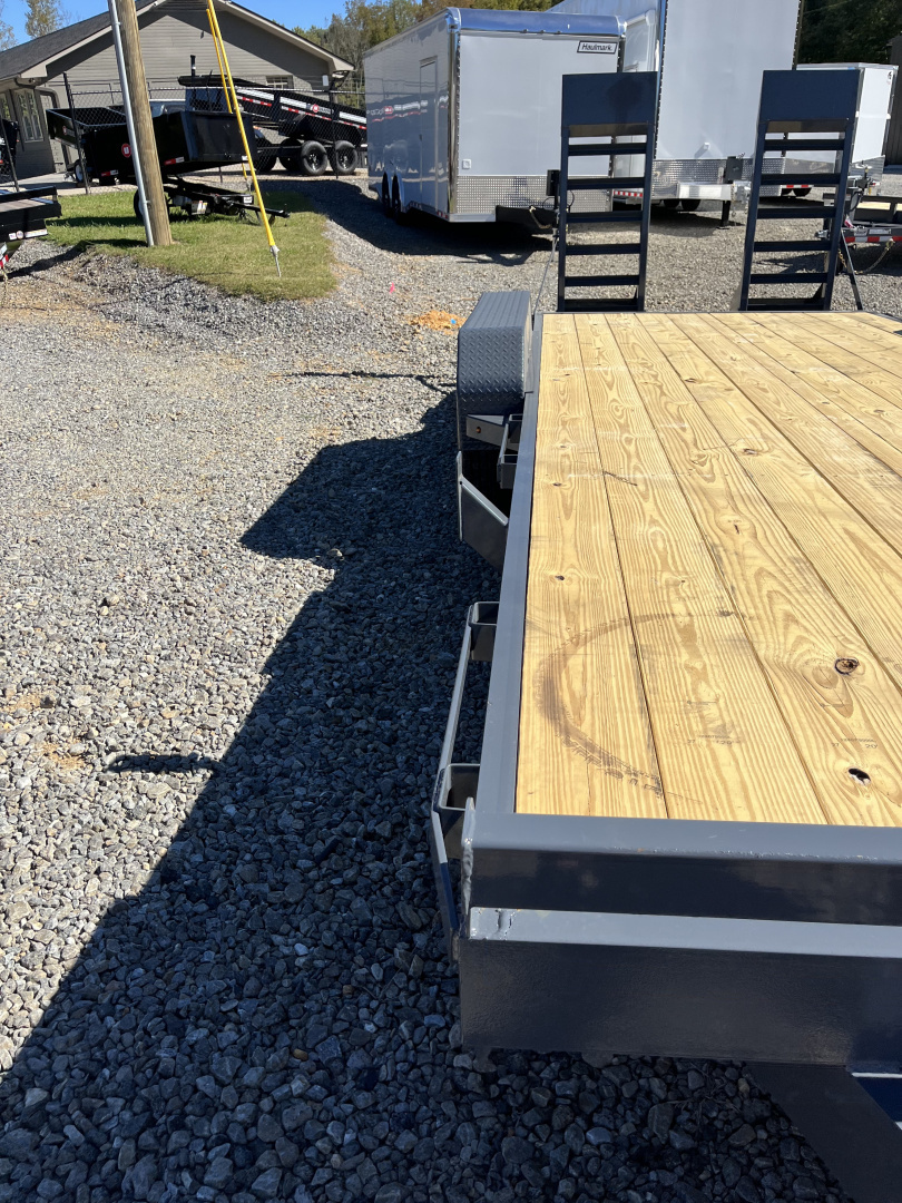 New 2026 Triple Crown Trailers 7X20 Equipment Trailer, - Swing Ramps, Beavertail, 16K GVWR