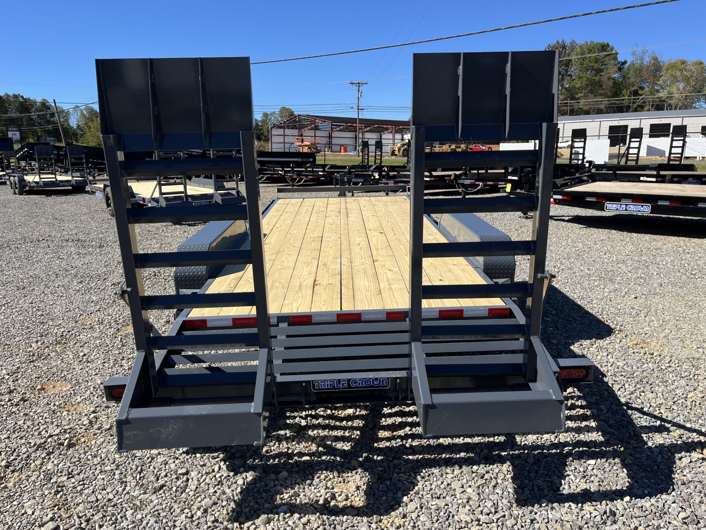 New 2026 Triple Crown Trailers 7X20 Equipment Trailer, - Swing Ramps, Beavertail, 16K GVWR