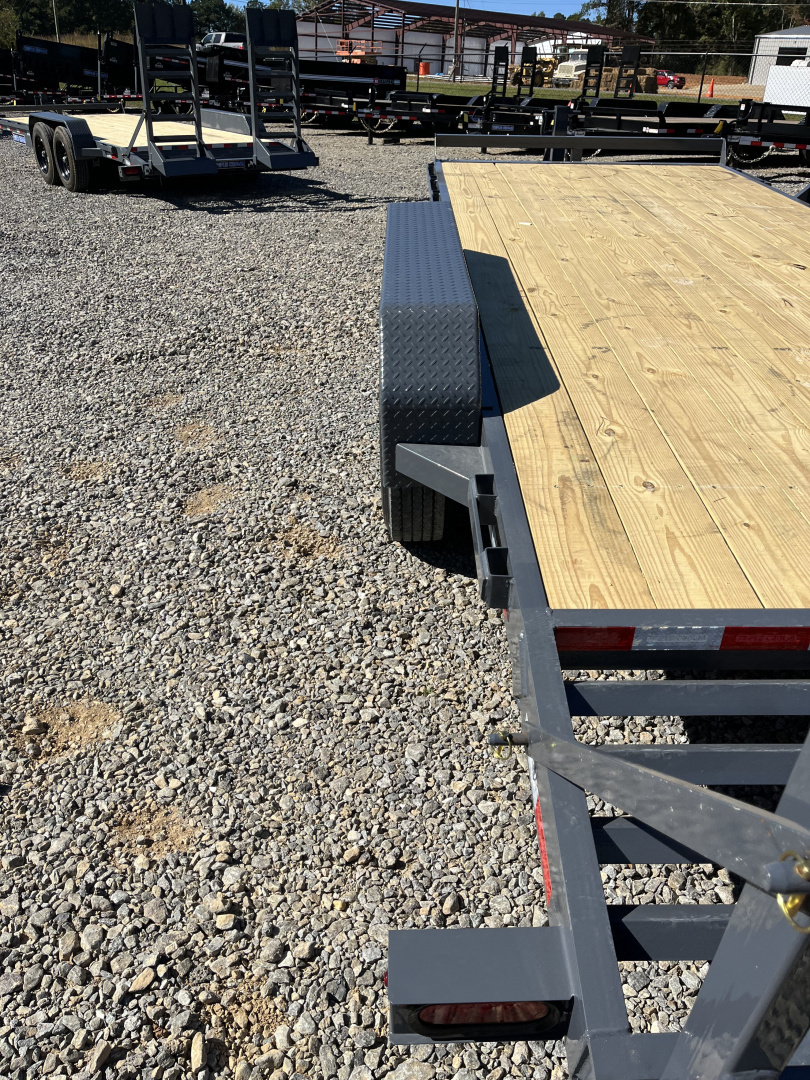 New 2026 Triple Crown Trailers 7X20 Equipment Trailer, - Swing Ramps, Beavertail, 16K GVWR