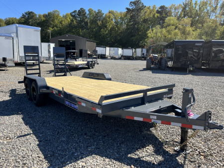 New 2026 Triple Crown Trailers 7X20 Equipment Trailer, - Swing Ramps, Beavertail, 16K GVWR