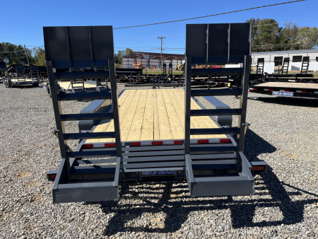 New 2026 Triple Crown Trailers 7X20 Equipment Trailer, - Swing Ramps, Beavertail, 16K GVWR