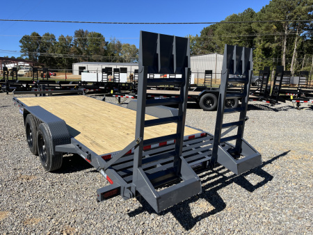 New 2026 Triple Crown Trailers 7X20 Equipment Trailer, - Swing Ramps, Beavertail, 16K GVWR