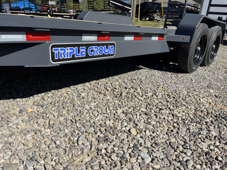 New 2026 Triple Crown Trailers 7X20 Equipment Trailer, - Swing Ramps, Beavertail, 16K GVWR