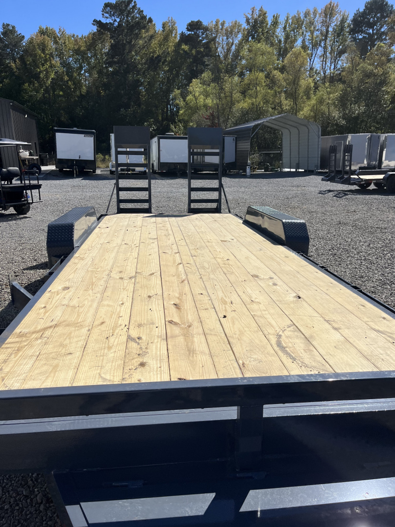 New 2026 Triple Crown Trailers 7X20 Equipment Trailer, - Swing Ramps, Beavertail, 16K GVWR