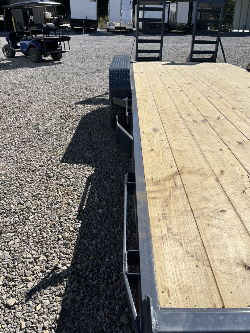 New 2026 Triple Crown Trailers 7X20 Equipment Trailer, - Swing Ramps, Beavertail, 16K GVWR