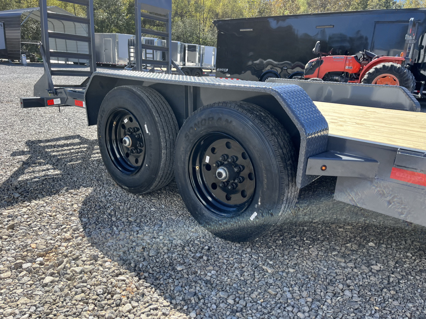 New 2026 Triple Crown Trailers 7X20 Equipment Trailer, - Swing Ramps, Beavertail, 16K GVWR