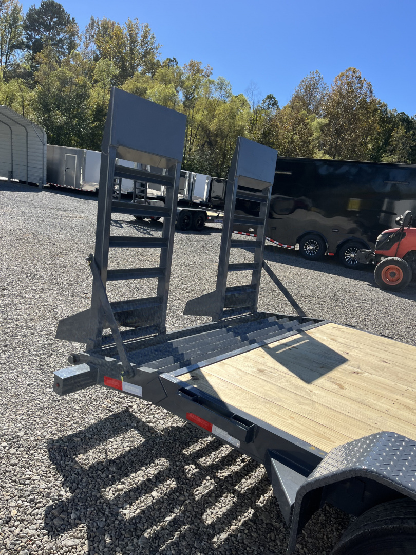 New 2026 Triple Crown Trailers 7X20 Equipment Trailer, - Swing Ramps, Beavertail, 16K GVWR