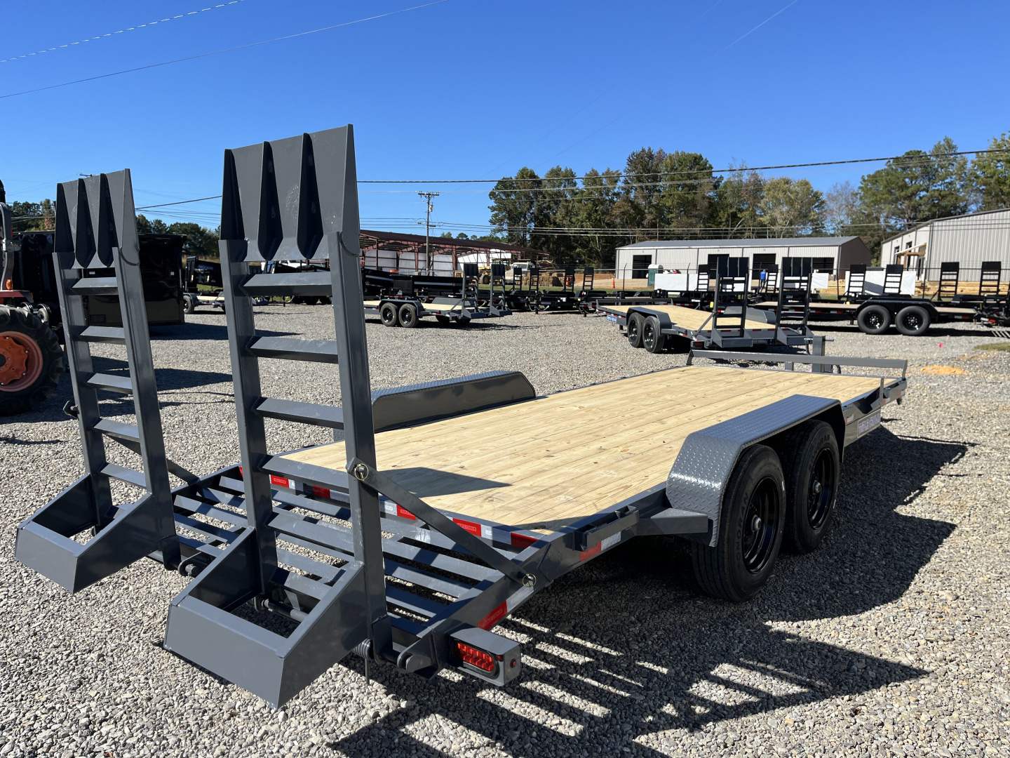 New 2026 Triple Crown Trailers 7X20 Equipment Trailer, - Swing Ramps, Beavertail, 16K GVWR