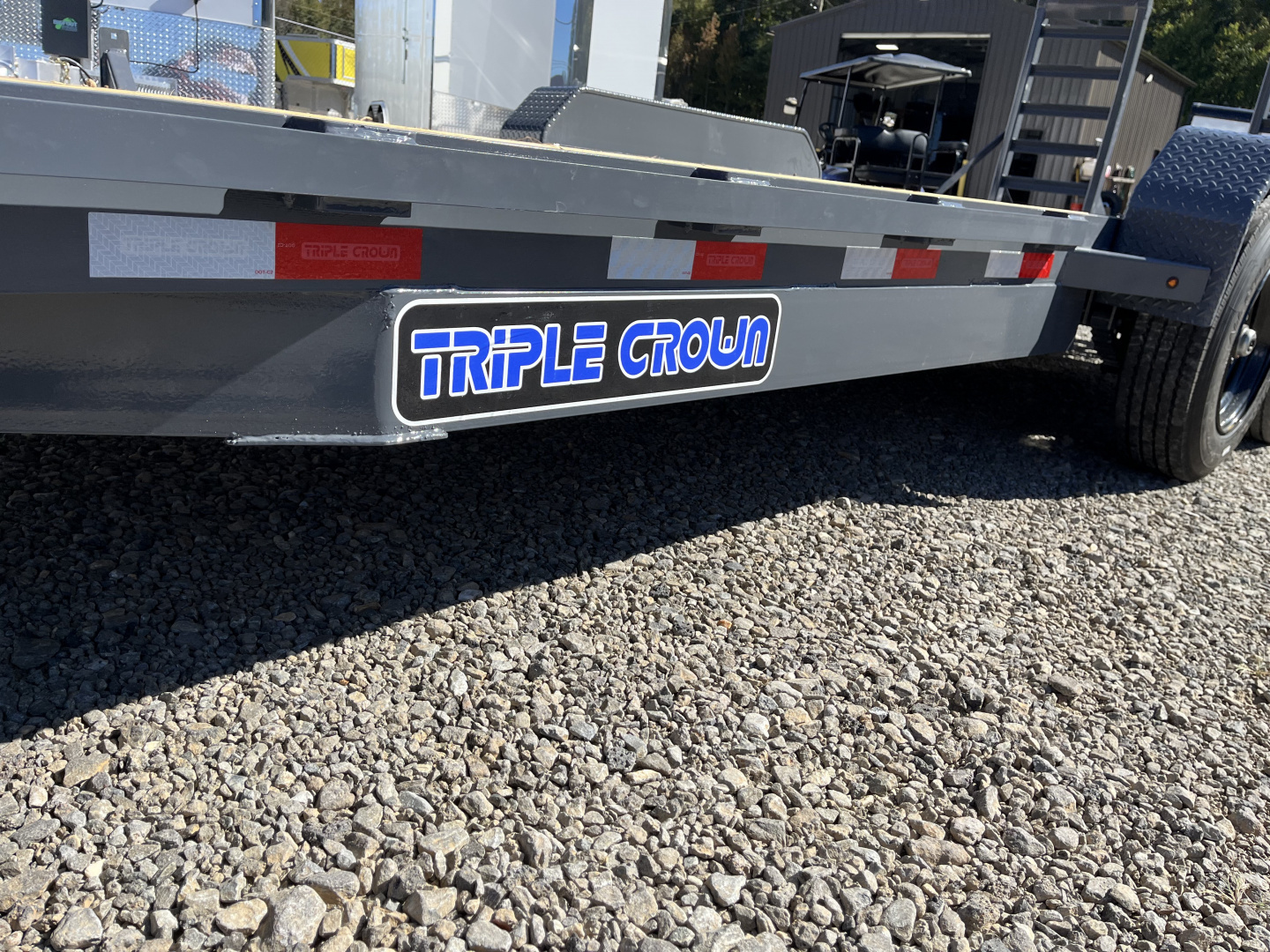 New 2026 Triple Crown Trailers 7X20 Equipment Trailer, - Swing Ramps, Beavertail, 16K GVWR