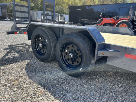 New 2026 Triple Crown Trailers 7X20 Equipment Trailer, - Swing Ramps, Beavertail, 16K GVWR