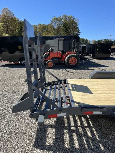 New 2026 Triple Crown Trailers 7X20 Equipment Trailer, - Swing Ramps, Beavertail, 16K GVWR