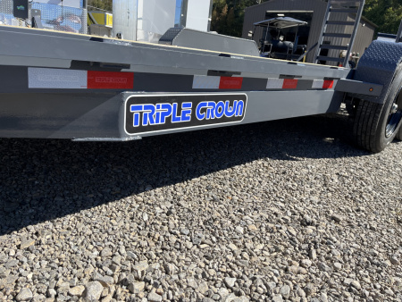 New 2026 Triple Crown Trailers 7X20 Equipment Trailer, - Swing Ramps, Beavertail, 16K GVWR