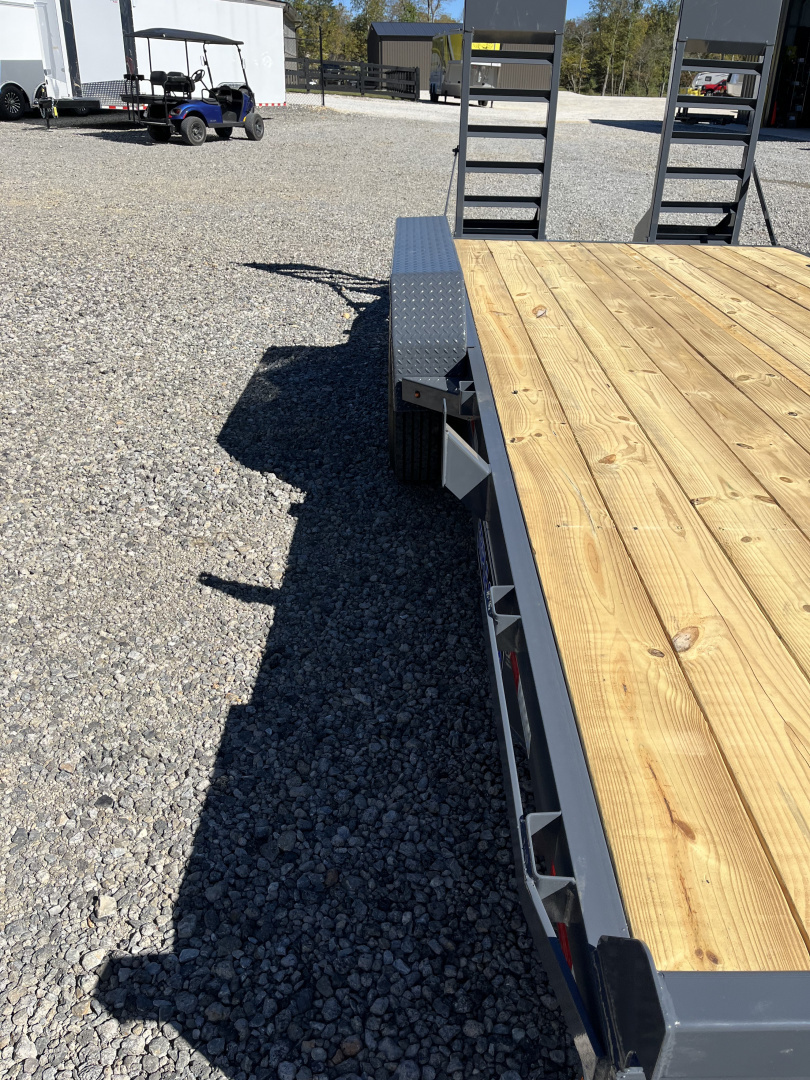New 2026 Triple Crown Trailers 7X18 Equipment Trailer, - Swing Ramps, Beavertail, 16K GVWR