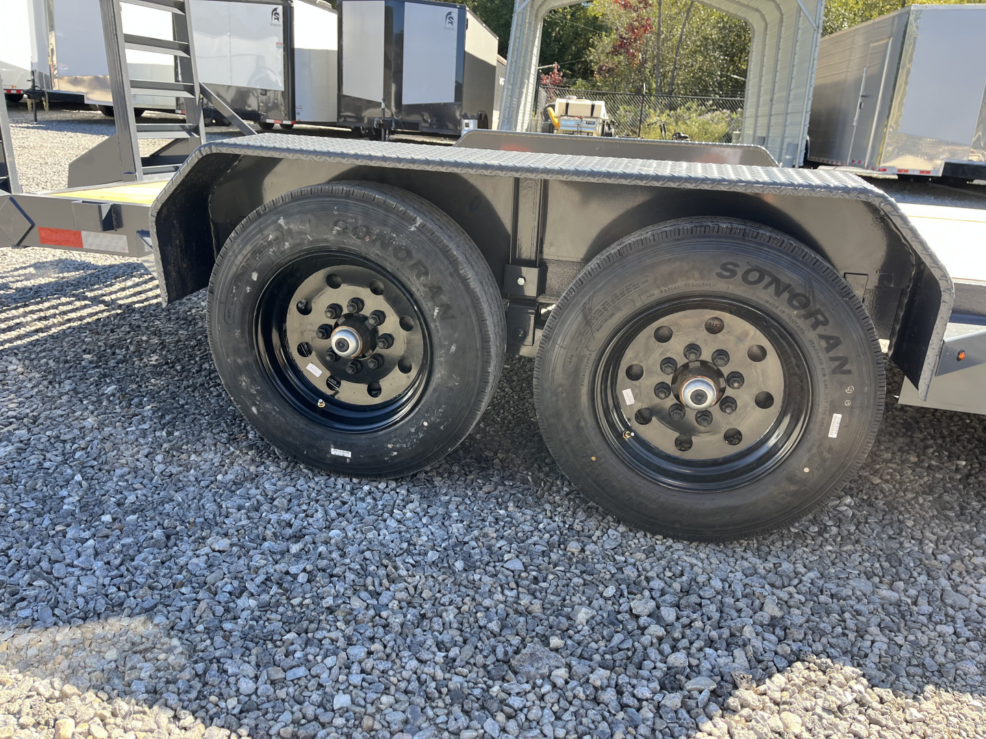 New 2026 Triple Crown Trailers 7X18 Equipment Trailer, - Swing Ramps, Beavertail, 16K GVWR