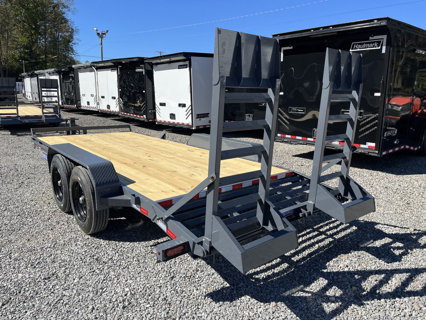 New 2026 Triple Crown Trailers 7X18 Equipment Trailer, - Swing Ramps, Beavertail, 16K GVWR