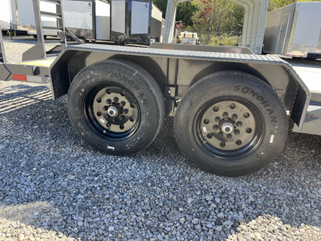 New 2026 Triple Crown Trailers 7X18 Equipment Trailer, - Swing Ramps, Beavertail, 16K GVWR