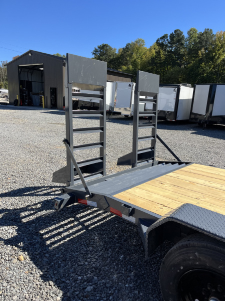 New 2026 Triple Crown Trailers 7X18 Equipment Trailer, - Swing Ramps, Beavertail, 16K GVWR