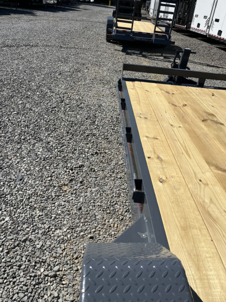 New 2026 Triple Crown Trailers 7X18 Equipment Trailer, - Swing Ramps, Beavertail, 16K GVWR