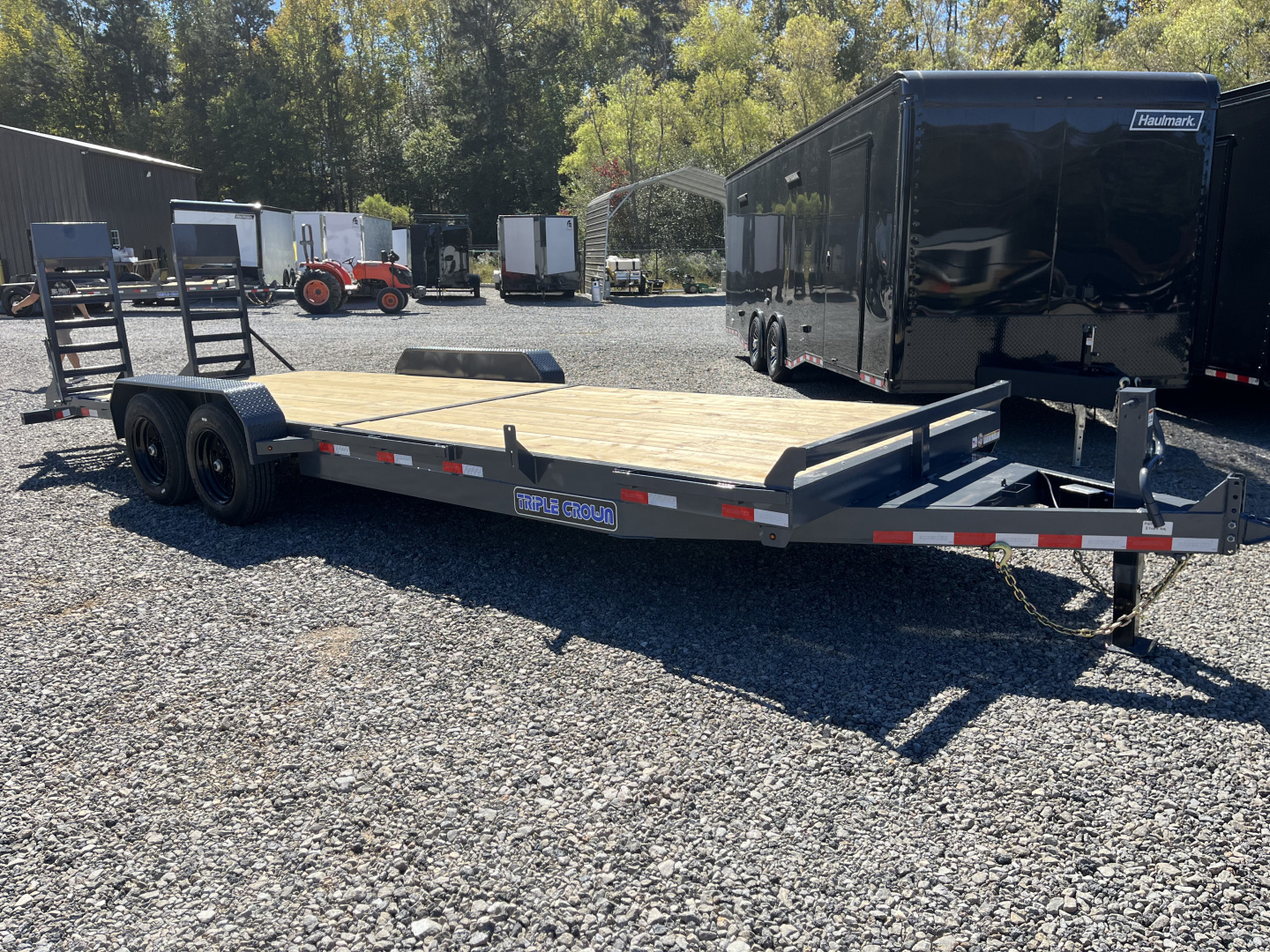 New 2026 Triple Crown Trailers 7X24 Equipment Trailer, - Swing Ramps, Beavertail, 16K GVWR