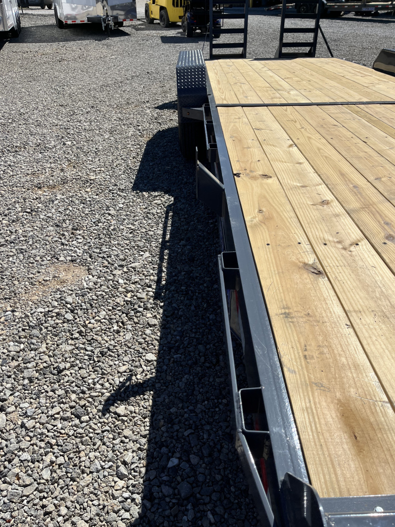 New 2026 Triple Crown Trailers 7X24 Equipment Trailer, - Swing Ramps, Beavertail, 16K GVWR