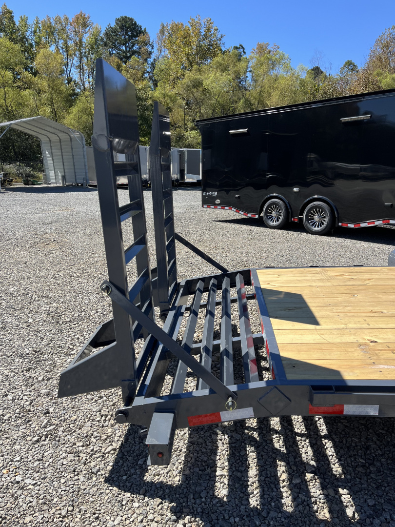 New 2026 Triple Crown Trailers 7X24 Equipment Trailer, - Swing Ramps, Beavertail, 16K GVWR