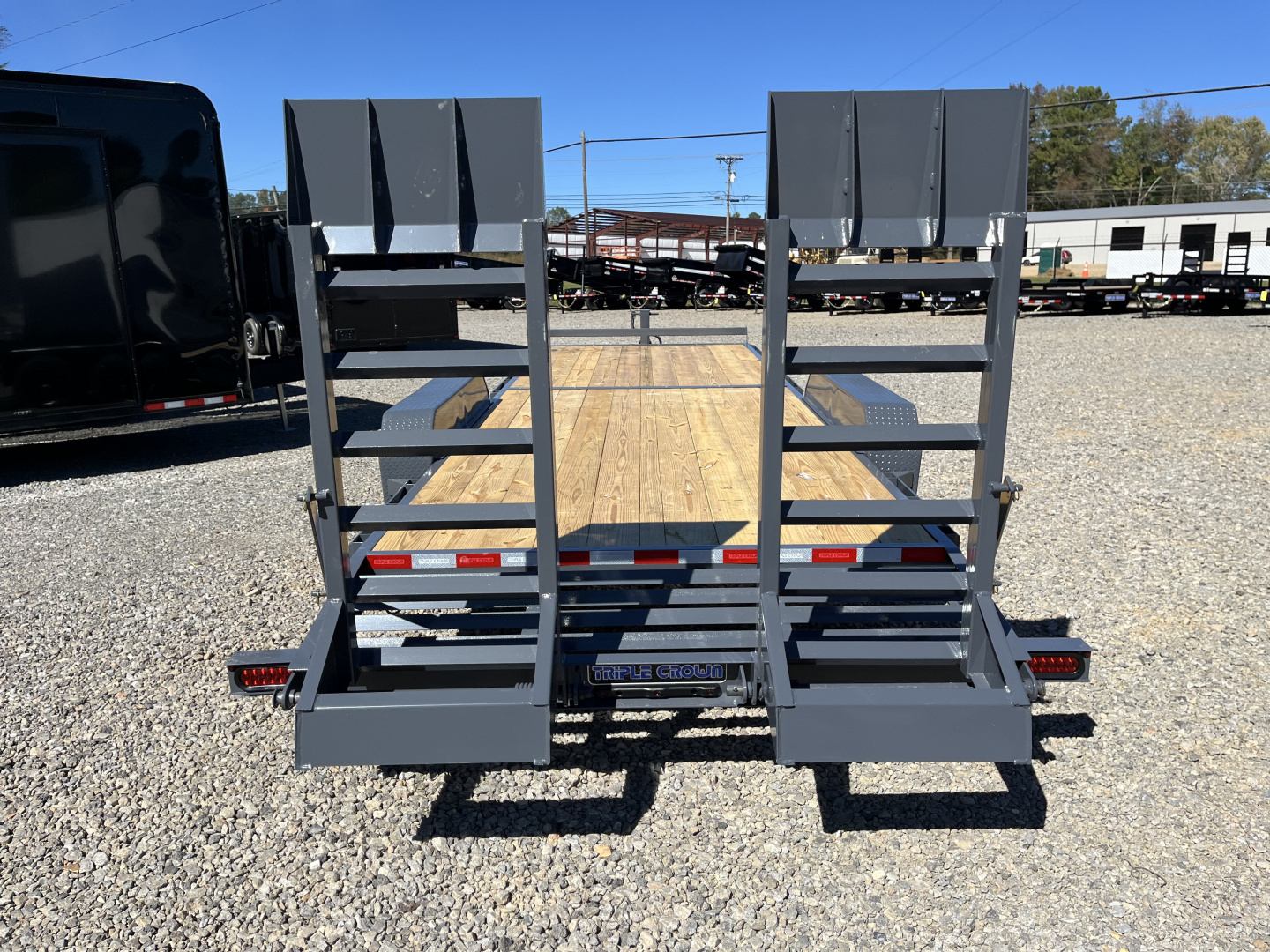 New 2026 Triple Crown Trailers 7X24 Equipment Trailer, - Swing Ramps, Beavertail, 16K GVWR