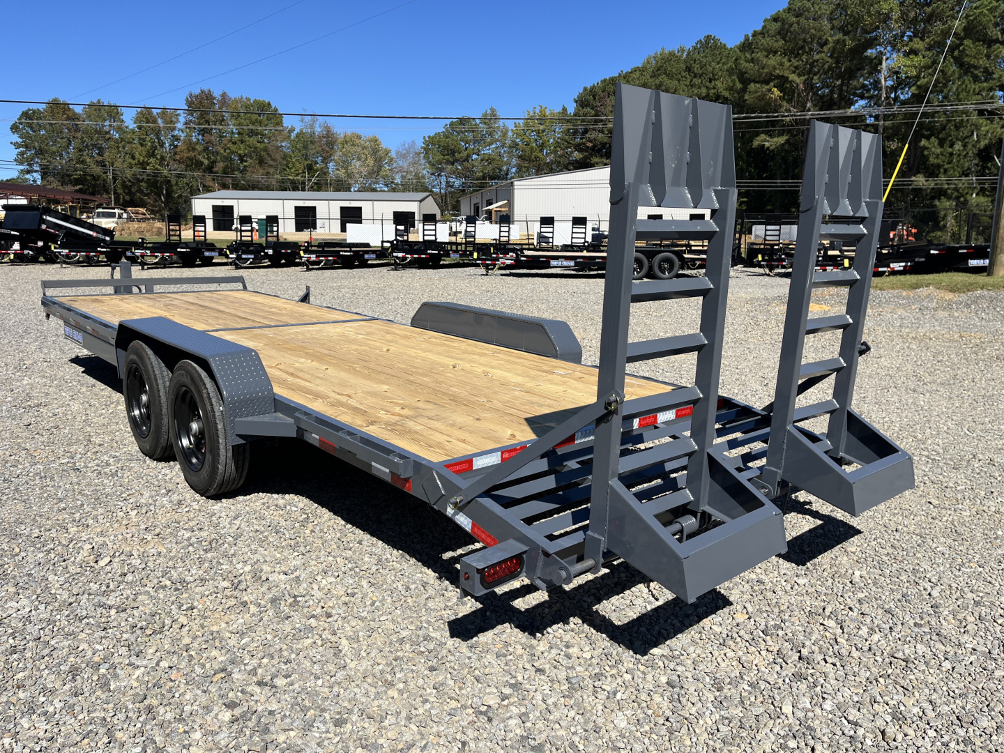 New 2026 Triple Crown Trailers 7X24 Equipment Trailer, - Swing Ramps, Beavertail, 16K GVWR