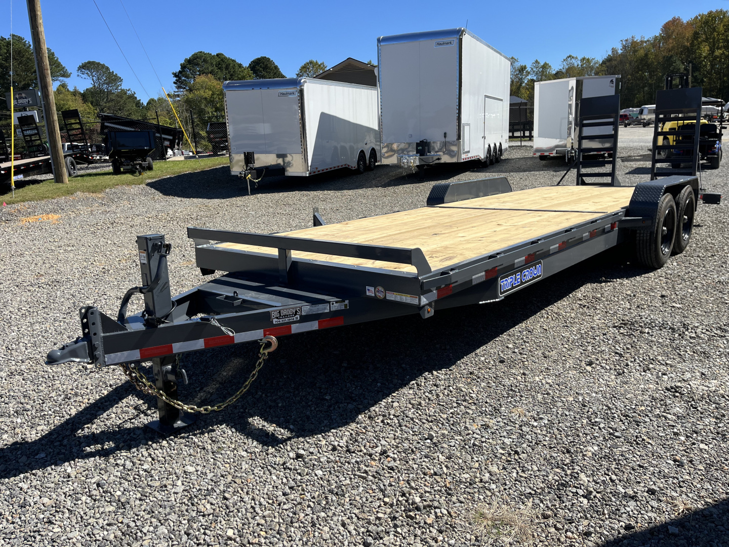 New 2026 Triple Crown Trailers 7X24 Equipment Trailer, - Swing Ramps, Beavertail, 16K GVWR
